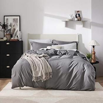 Nightfall Luxe Dark Grey Super King Duvet Bundle
