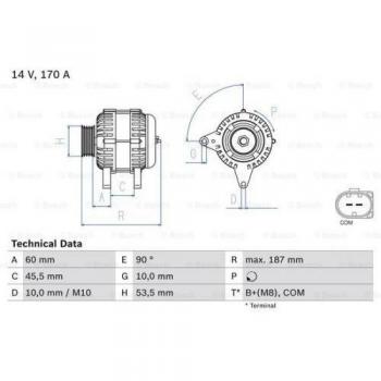 BOSCH 0 986 080 350 Generatore