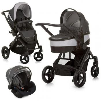 Hauck Maxan 4 Plus Trio Set Carrozzina 3 in 1 con Navicella e Seggiolino Auto
