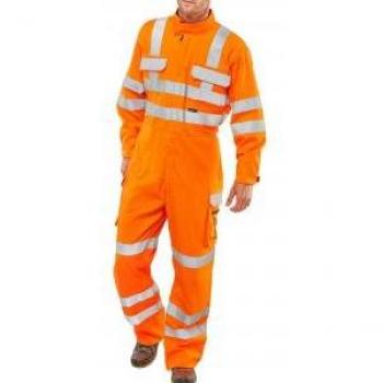 Beeswift Arc Compliant Hi-Vis Rail Spec Boilersuit Orange 40T