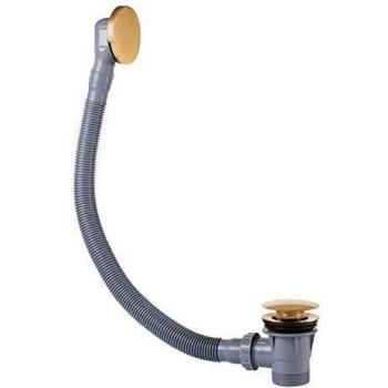 Bañera Oro 24K: Válvula Click‑Clack con Reboso