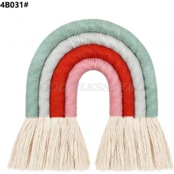 Décoration murale en macramé coloré pour chambre d'enfant