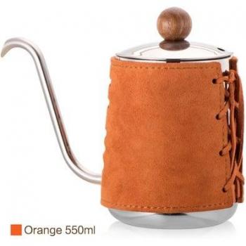 Bouilloire à café en inox avec bec col de cygne