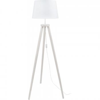 Pie Lámpara Tospel Madera Blanca 152×40 cm