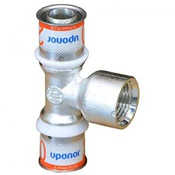 Uponor S-Press PLUS T-Stück 25 mm x 3/4 Innengewinde