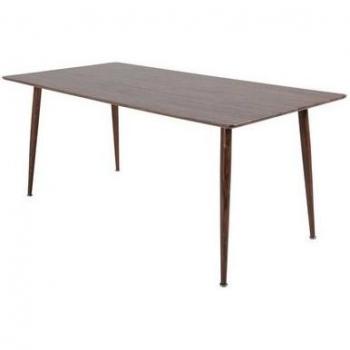 Väggmonterat matbord – Valnöt brun MDF & Metall (180×90 cm)
