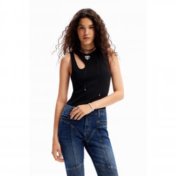 Vêtement à Bretelles Noir XL Femme Découpe