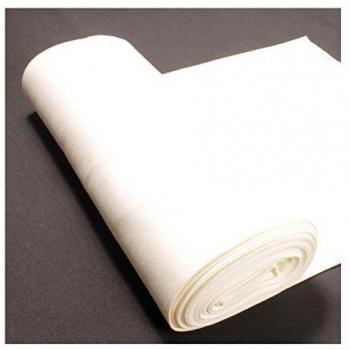 Bündchenstoff 0,5 Meter Baumwolle Elastan gebrochenes Weiß 45 cm breit