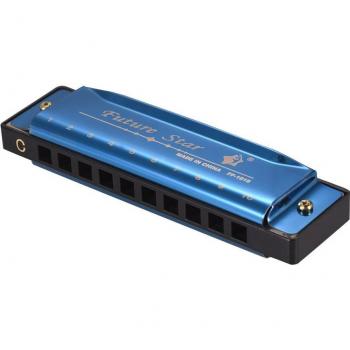 Mirrored C Key 10‑Hole Diatonic Harmonica – ABS Reeds, Ideal Starter Instrument