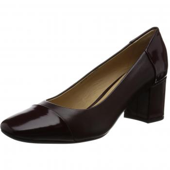 Geox D NEW Symphony MID C, Zapatos de Tacón para Mujer, Burdeos