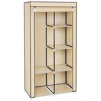 SONGMICS Armoire de Rangement Modulable en Tissu Non-tissé, Noir