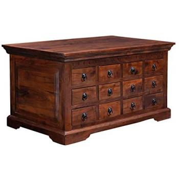 Table basse en bois d’acacia laqué couleur Nougat – Modèle OXFORD 321