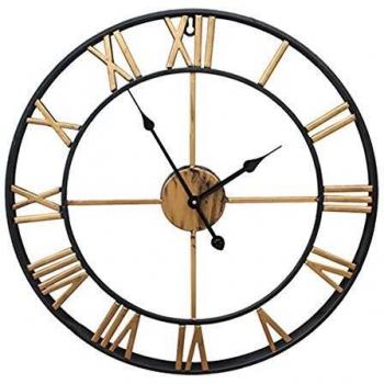 Hoston Modern Round Battery Powered Wall Clock for Offices