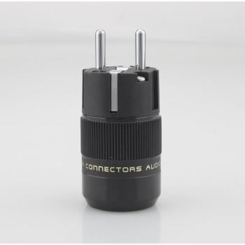 Kit de connexions PE & PC en rhodium, schuko EUR, fiche d’alimentation IEC