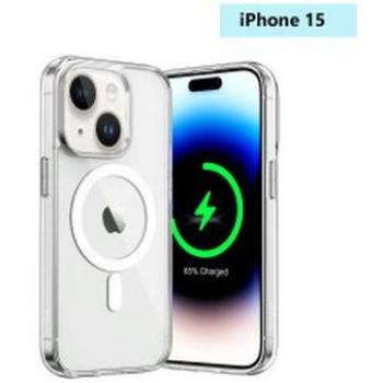 Okkes iPhone 15 MagSafe Clear Hybrid Cover
