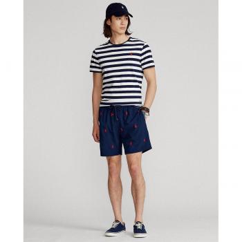 Breve Spogliatore Polo Ralph Lauren con Dettaglio Broderie Pony Player