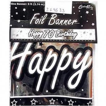 Bannière Étoile 70e Anniversaire en Foil