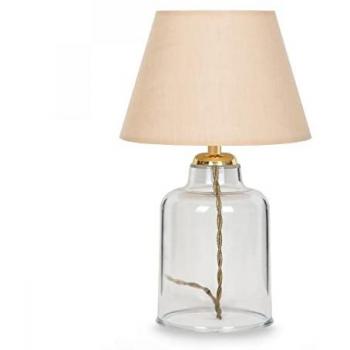 Lámpara de mesita Wellhome 30 cm marrón claro