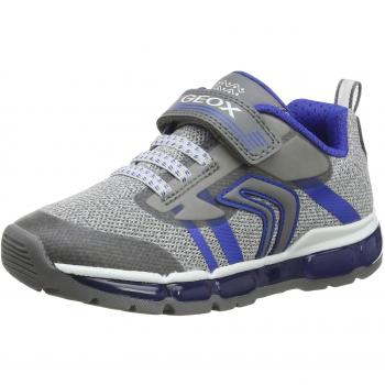 Geox J Android Boy A, Sneakers Basse Bambino, Grigio