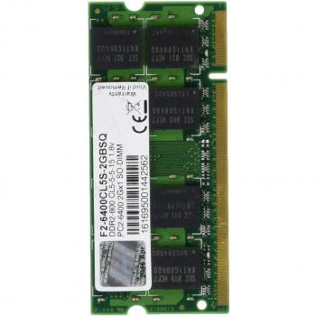 G.Skill SQ Series 2 GB DDR2 SODIMM 200‑pin – 800 MHz, PC2‑6400, CL5, 1,8 V
