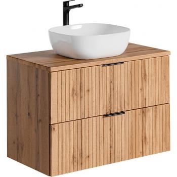 Lavabo Adriel Mobile Bagno 80 cm Marrone