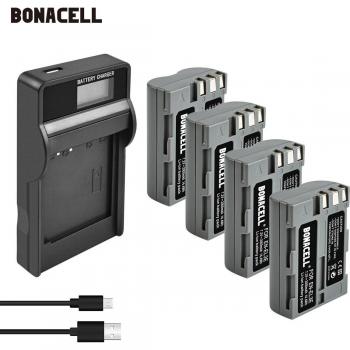 Kit Bonacell Batería 2000mAh EN-EL3E y Cargador LED para Nikon