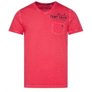 CAMP DAVID V-Shirt mit lässigem Schnitt