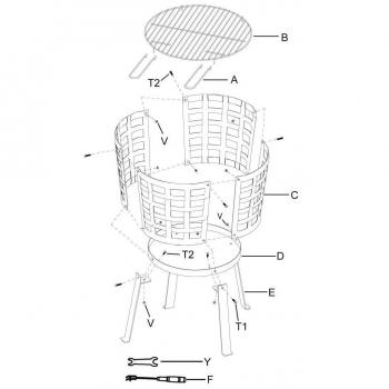 Gardeco Aragon Outdoor Fire Basket