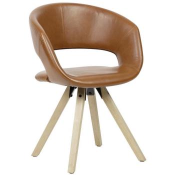 Ergonomická jídelenská židle hnědá