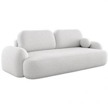 Canapé Convertible Tissu Bouclette 3 places Japandi
