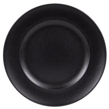 Table passion Lot de 6 assiettes plate 28 cm noir en grès Noir 29x3x29cm