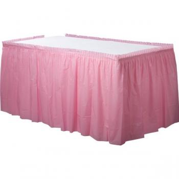 Gonna da tavolo rosa chiaro 4,26m x 73 cm