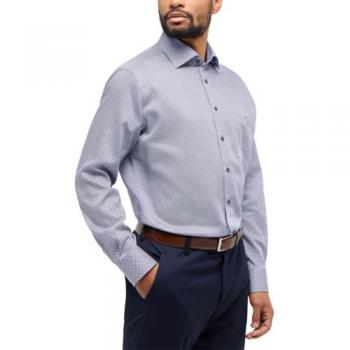 Eterna Men's Casual Long Sleeve Shirt, Blue, Size L