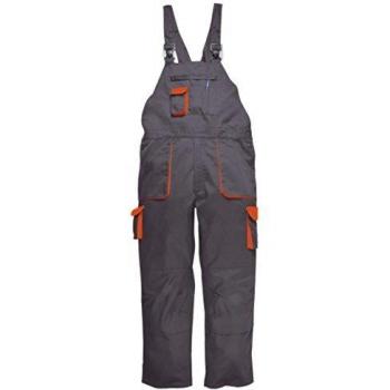 Portwest Texo Contrast Bib and Brace (Grey, Medium)
