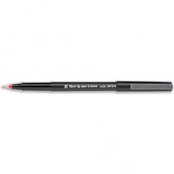 5 Star Office Fibre Tip Pen Medium 0.7mm Tip 0.4mm Line Red [Pack 12]