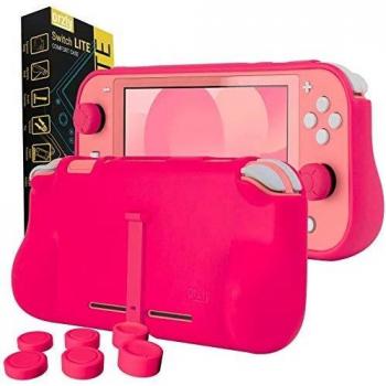 Orzly Kickstand + ThumbGrip Pack Case – Switch Lite (Pink)
