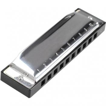Metal Harmonica 10 Holes C Key Mouth Organ