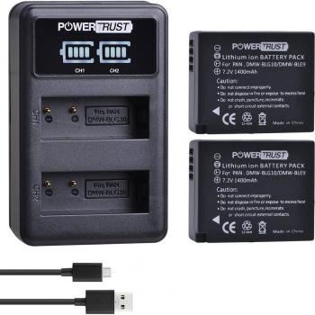 Batería y cargador para Panasonic Lumix DMW-BLG10 1400mAh