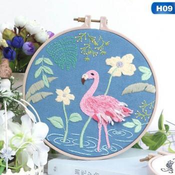 Europa DIY Lint Bloemen Borduurset met Frame