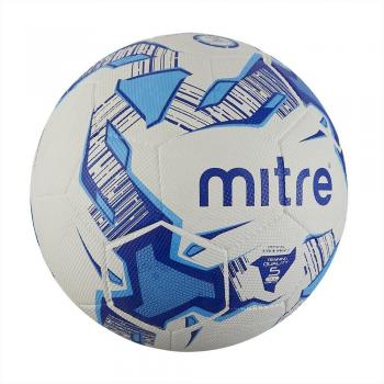 Mitre Super Dimple Training Footy – 4‑inch, White/Blue/Grey