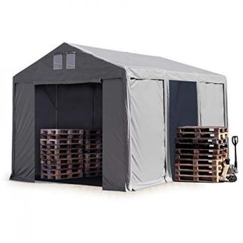TOOLPORT Ganzjahreslagerzelt 4x6 m grau