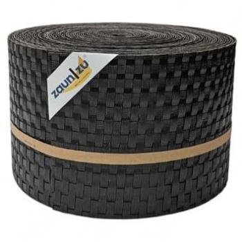 Sichtschutzrolle Rattan PE Dunkelbraun für Doppelstabmatten 26m