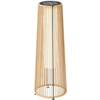 Sunlit Wicker Lamp – Solar Powered, Auto Shut‑off, Beige