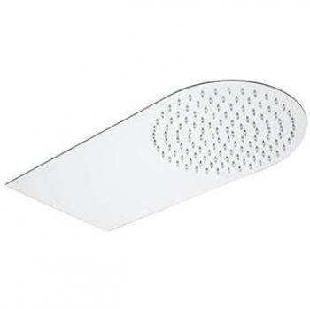 Soffione Doccia Ultrapiatto Arrotondato Inox Lucidato a Specchio 350UFMX