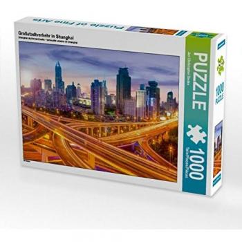 Stadtverkehr Shanghai 1 000‑Teile Puzzle – Querformat