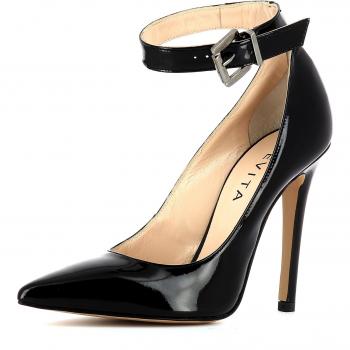 Italienische Evita LISA Pumps – Lackschwarz, 41