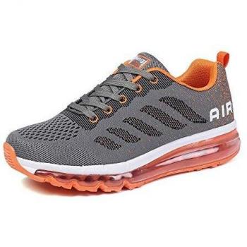 Scarpe da corsa unisex, basso profilo, grigio arancione, taglia 37 EU