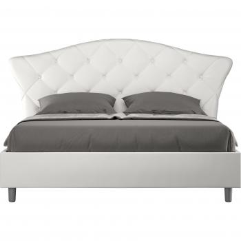 Letto Modulare Matrimoniale 160x200 cm con Rete e Rivestimento in Similpelle
