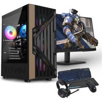 PC Racing Gaming Intel i3-12100F 16GB 1TB SSD + Monitor 27 FullHD