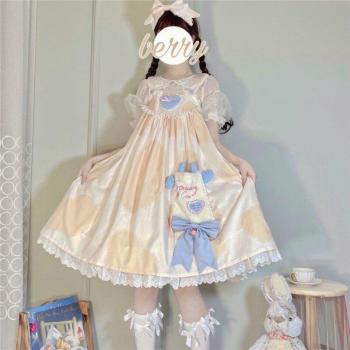 Vaca Pastel en Rosa: Vestido Lolita Kawaii para Princesas